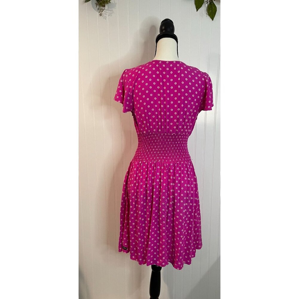 Matilda Jane Pink Floral Dress With Ruched Waist & Button Details - Picture 2 of 16